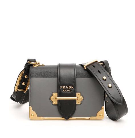 prada cahier gray|Women's Bags .